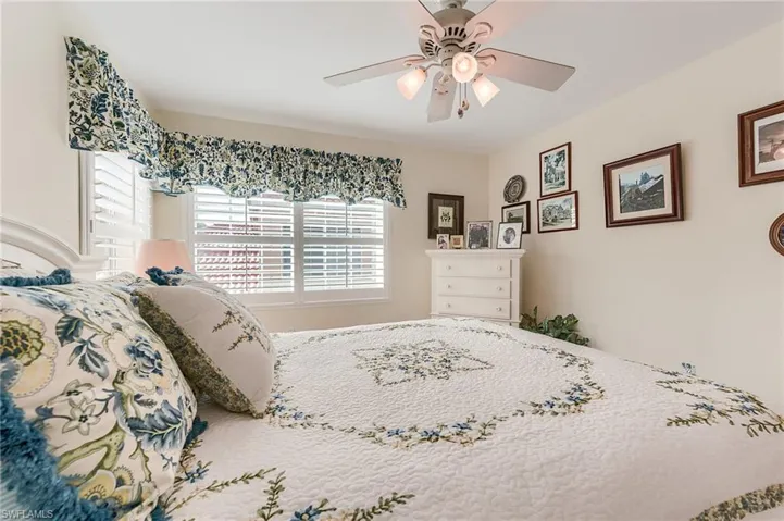 Bedroom with a ceiling fan