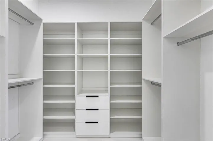 View of spacious closet