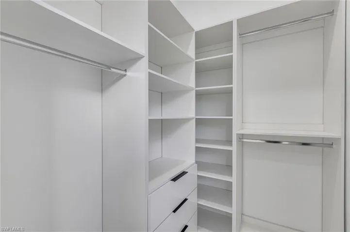 View of walk in closet
