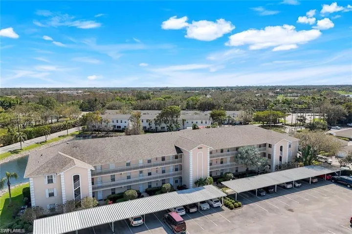 Aerial view of apartment complex / building