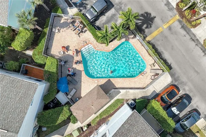 Bird's eye view of a pool