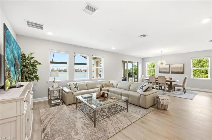 Main living area, living room & dining