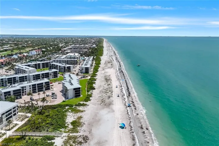 Drone / aerial view of expansive beach