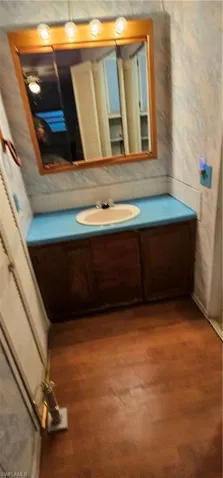 Bathroom featuring vanity