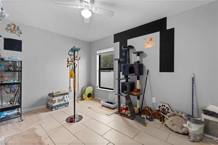 Exercise area with heating unit