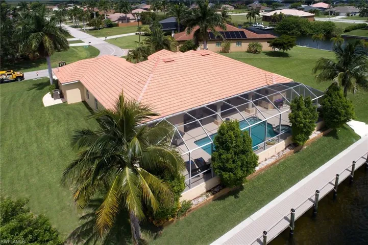 Aerial perspective of suburban area