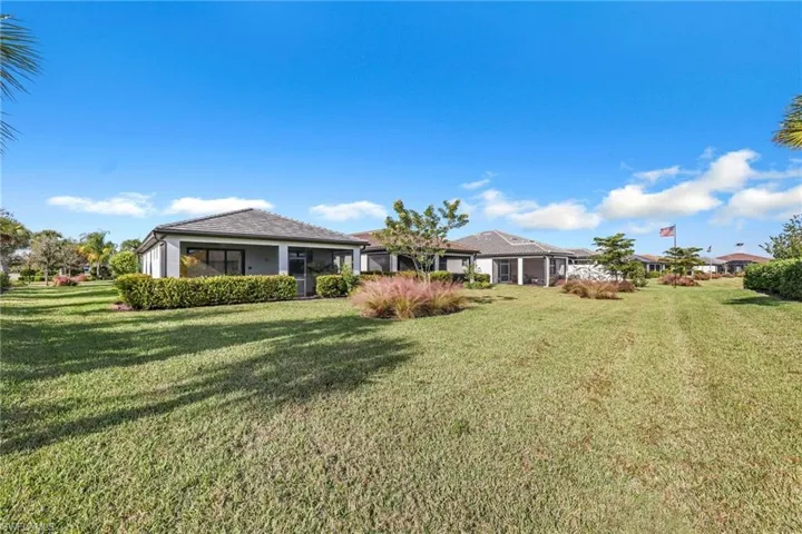 Back of house on private corner lot.