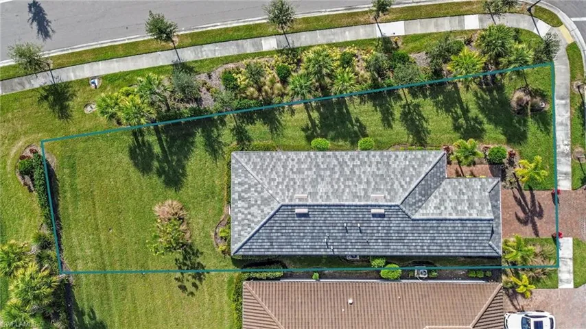 Drone / aerial view of a large body of water