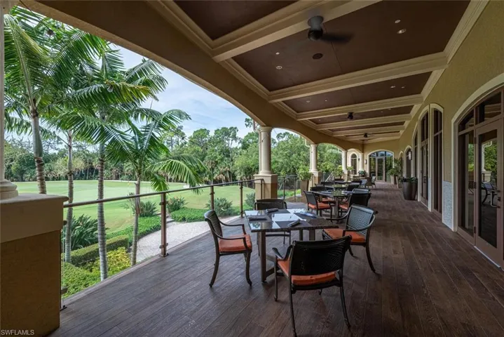 Community - Wooden terrace with ceiling fan
