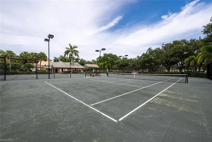 View of tennis court
