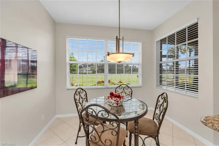 Eat in Kitchen/ Dining area featuring light tile patterned floors