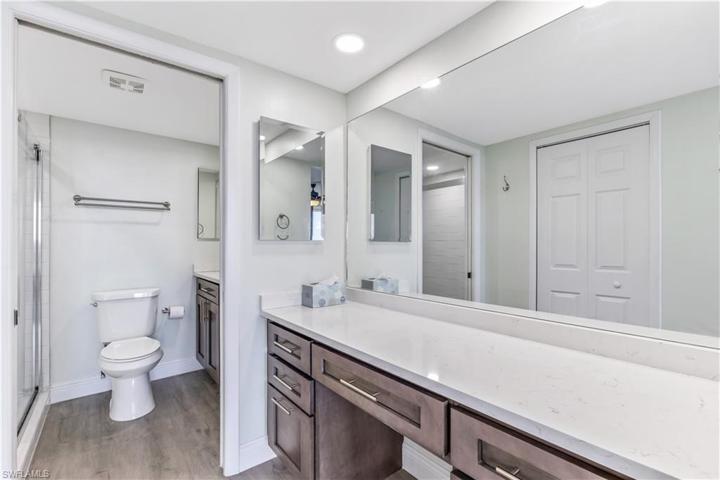 Master Bath With Dual Sinks and Glass Shower
