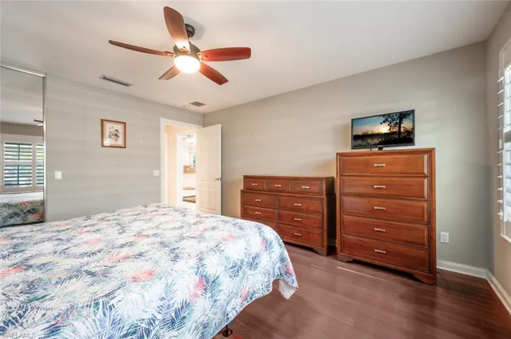 The Master Bedroom is off the Diningroom/Living Room Area.