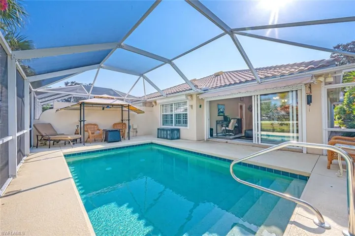 Screened in Lanai with Awning for Shade