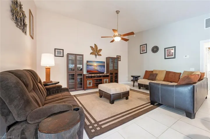Den/Family Room Area with close access to the guest bathroom.