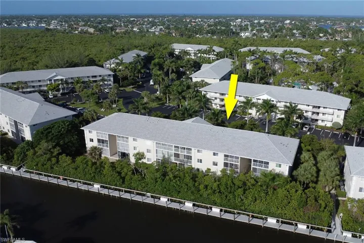 Aerial view of apartment complex