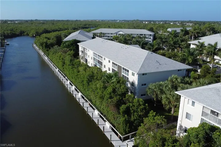 Drone / aerial view of a large body of water