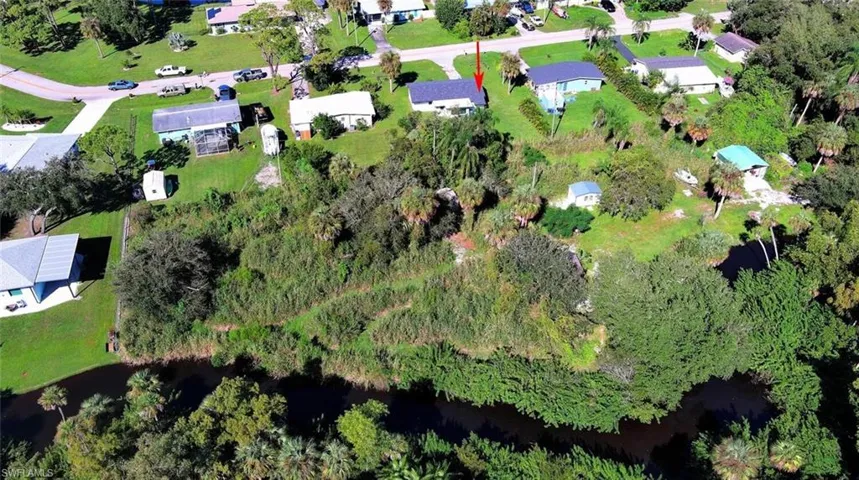A creek runs to the east of the property.