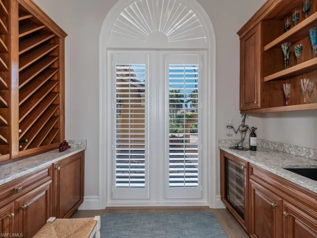 Wet Bar with Wine Cooler and Storage