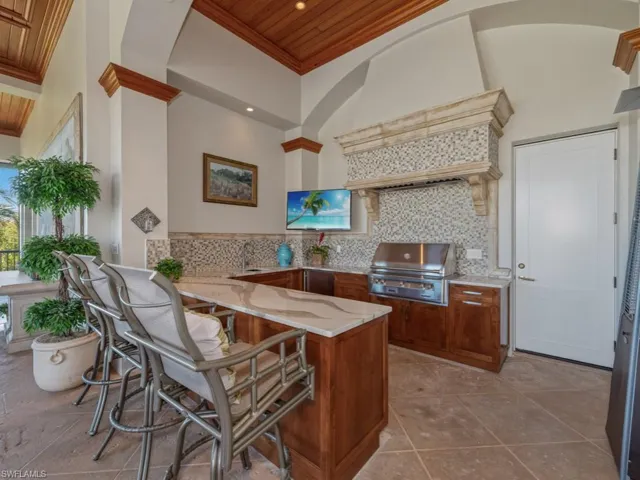 Outdoor Kitchen and Bar Area