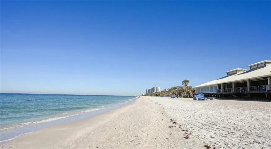 Property view of water featuring a beach view