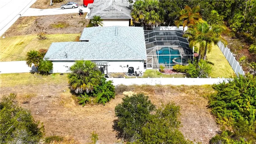 View from above of property