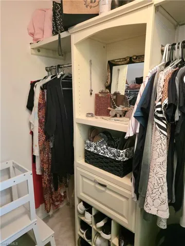 View of walk in closet