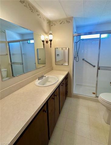 Hall Bath with walk-in shower.