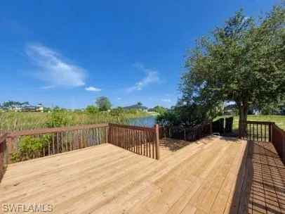 View of wooden deck