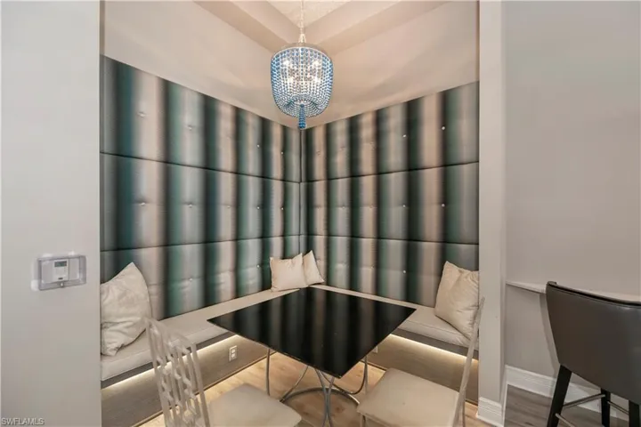 Dining space within social room