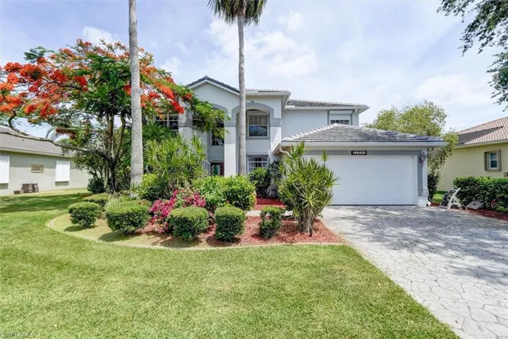 View of front of home with a front lawn