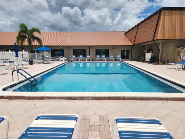 View of pool featuring a patio area