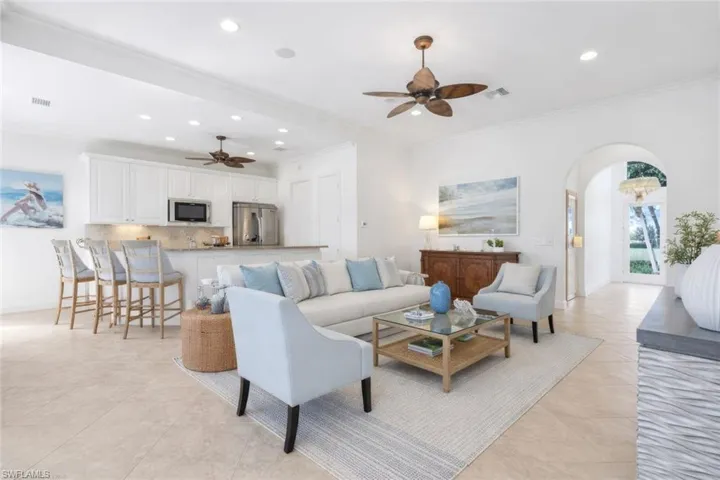 Staged with painted cabinets and new quartz