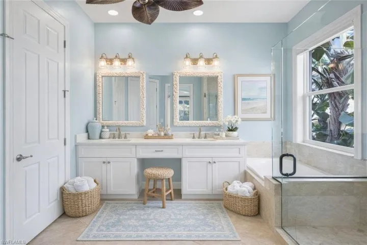 Staged with painted cabinets and new quartz