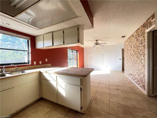 View of Family room from kitchen