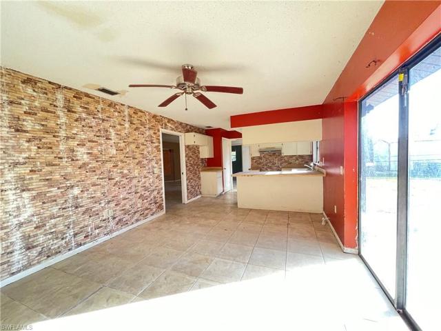Big Family room with sliders to the patio