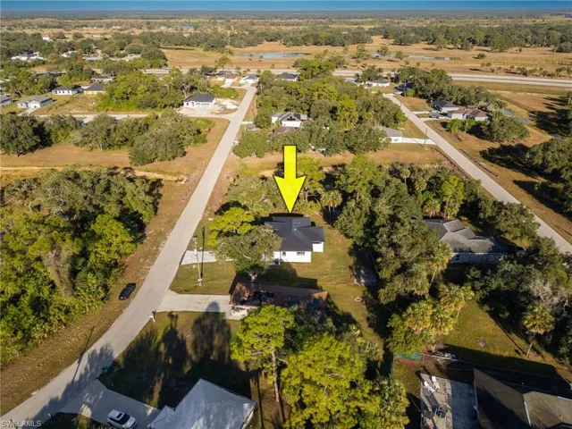 Aerial view of property's location