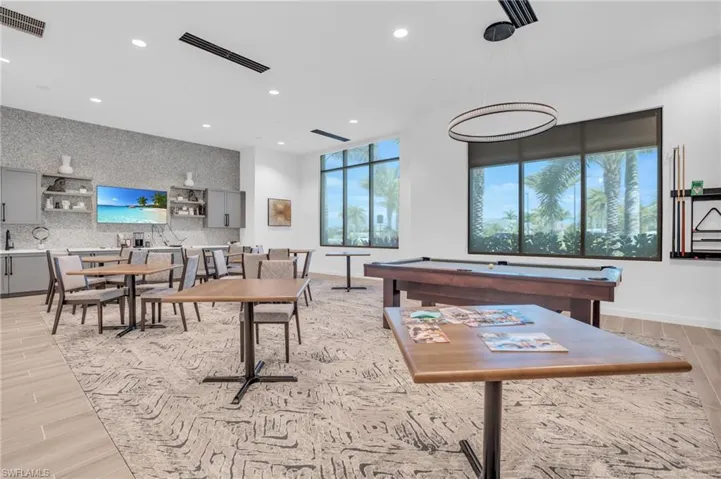 Recreation room featuring pool table and light wood-type flooring