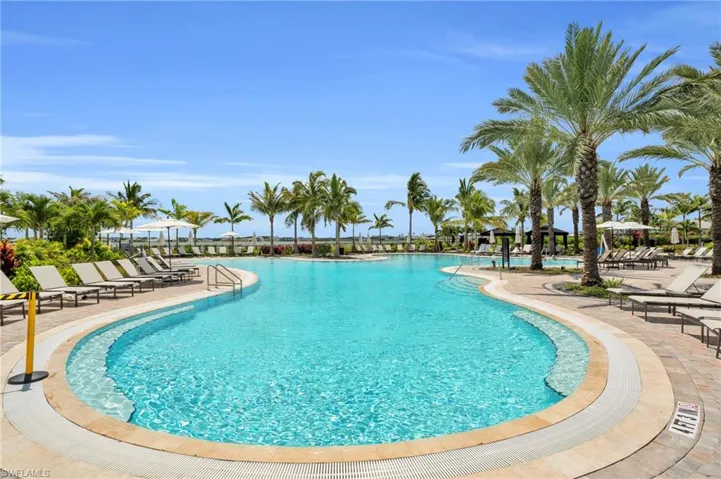 View of pool with a patio area