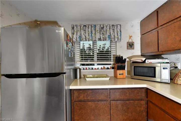 Kitchen with stainless steel appliances