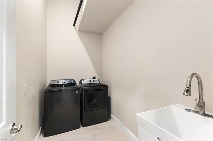 In home laundry with separate wash tub