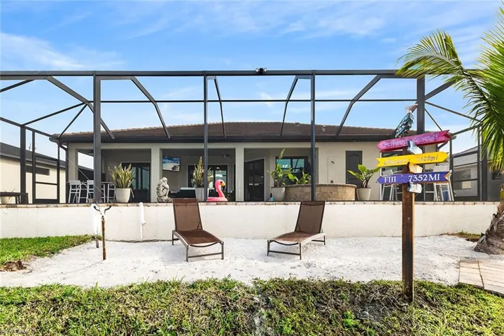View of custom private beach