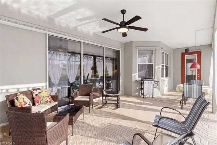 Shaded, serene, and stunning lanai with direct pool views is perfect for morning coffee or evening cocktails.