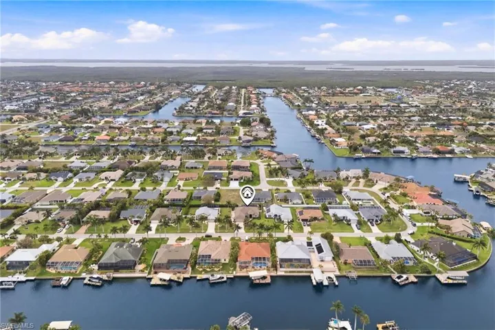 Panoramic view of the neighborhood—highlighting proximity to scenic water and vibrant community layout.