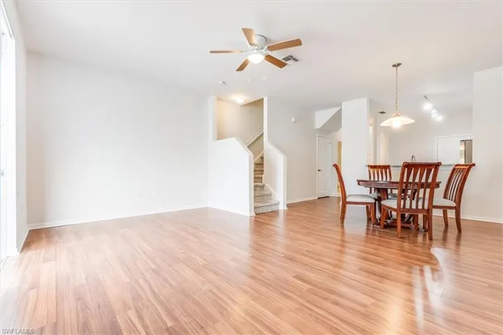 Spacious living and dining room
