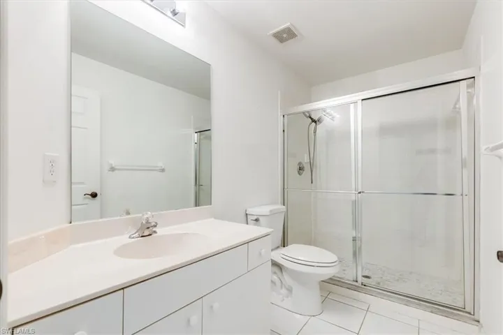 Walk in tile shower