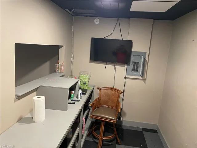 Home office with electric panel