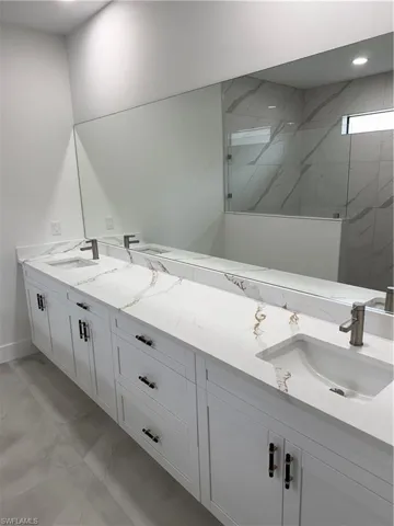Large Dual Sinks Vanity on Primary