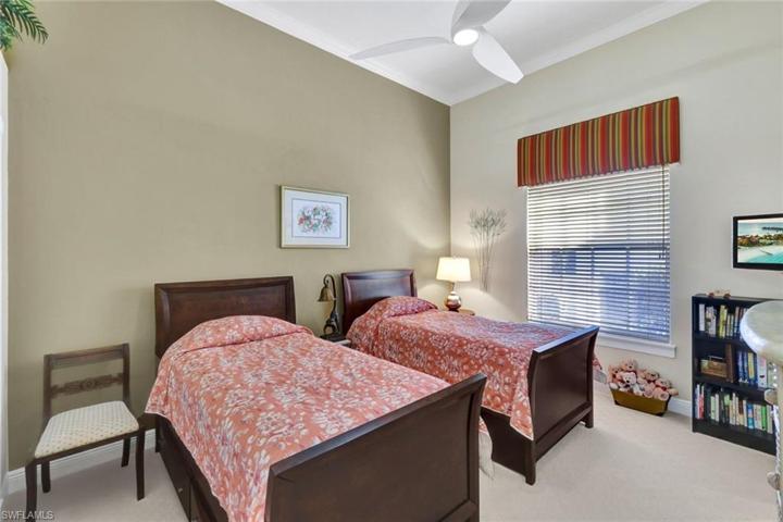 Lovely guest bedroom privately tucked away from the rest of the home.