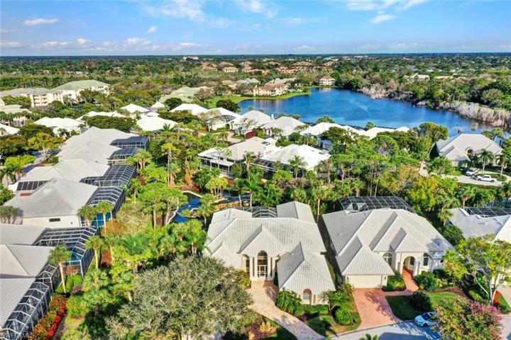 Aerial view of front of home (home on the left).